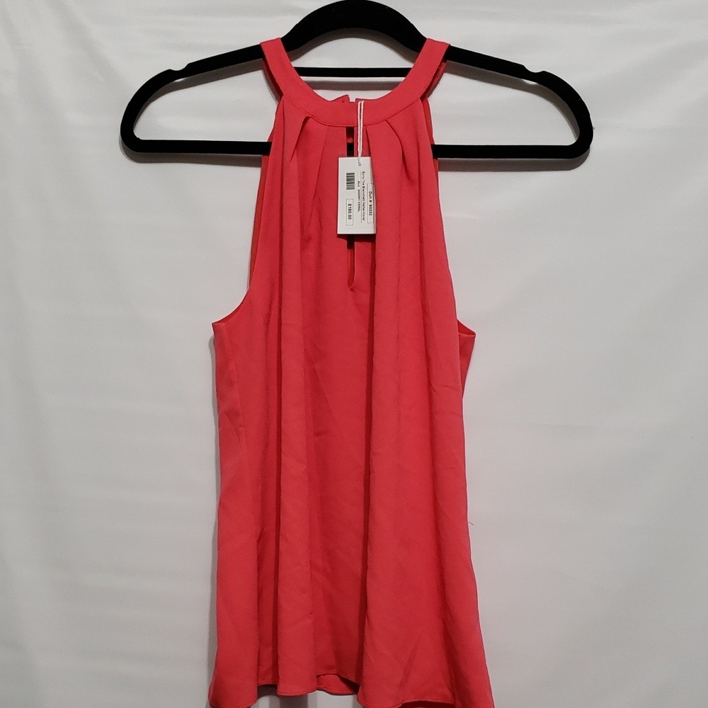 ECRU The‎ Blanchett Halter- Coral Elegant Sleeveless Top